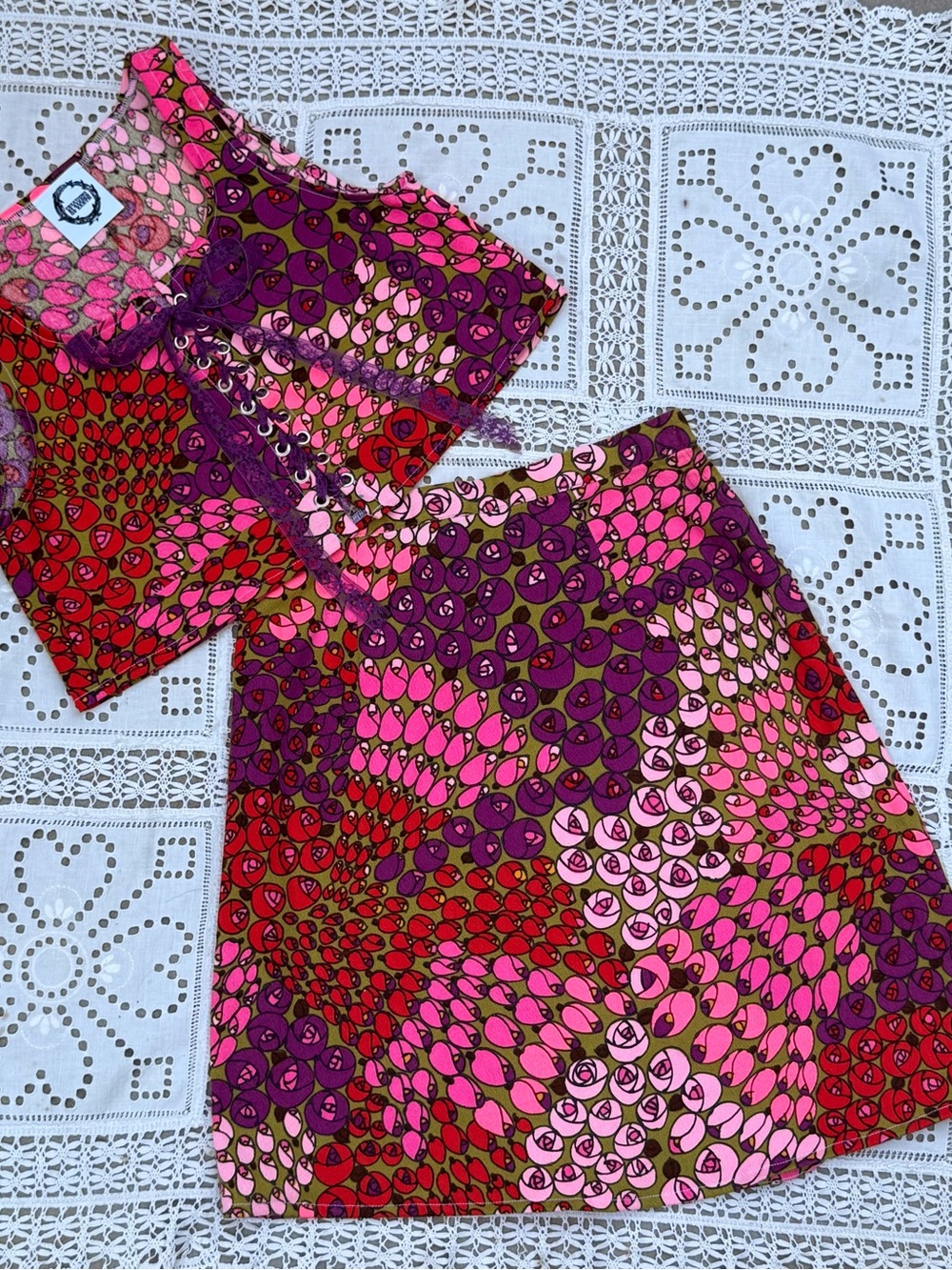 Vintage fabric handmade set